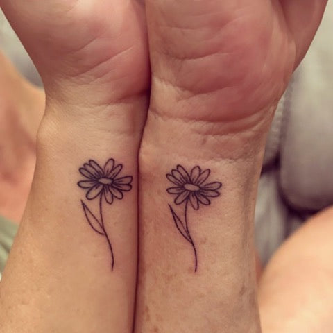 Daisy Tattoos on Wrist