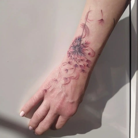 Dandelion Hand Tattoo