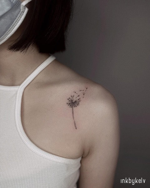 Dandelion Shoulder Tattoo