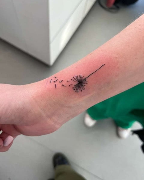 Dandelion Tattoo on Wrist