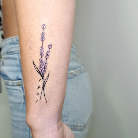 Delicate Lavender Tattoo