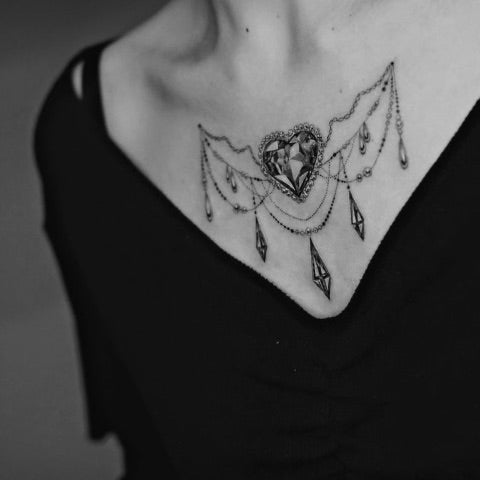 Diamond Necklace Tattoo
