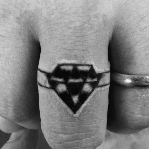 Diamond Ring Tattoo