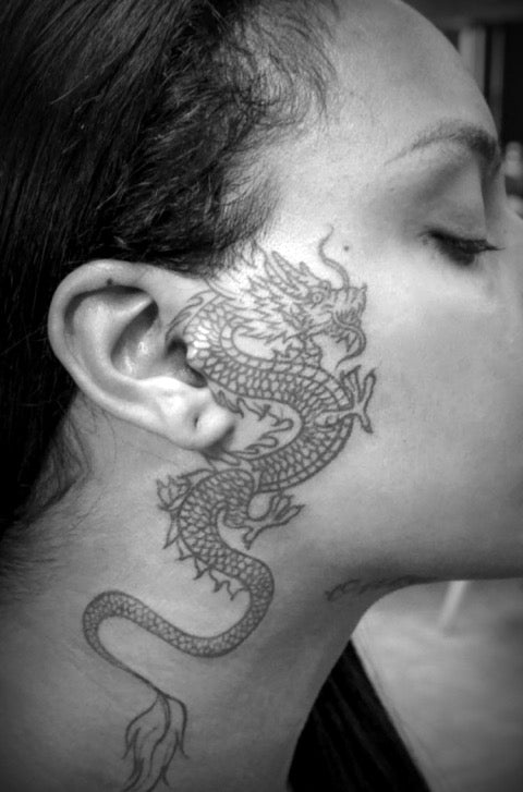 Dragon Face Tattoo