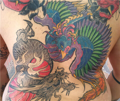 Dragon and Phoenix Tattoo