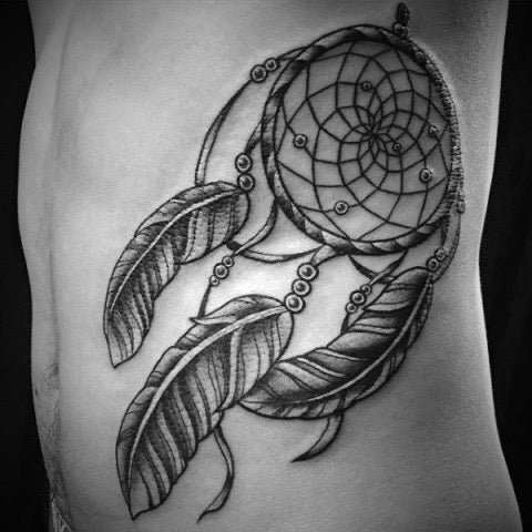 Dream Catcher Rib Tattoo