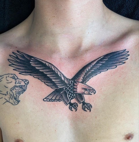 Chest Realism Eagle tattoo at theYoucom