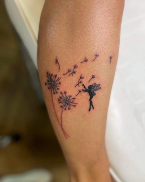 Fairy with Dandelion Tattoo