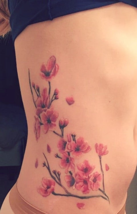 Feminine Cherry Blossom Tattoo