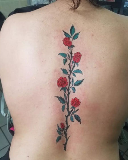 Who would get a spine tattoo  backtattoo spinetattoo flowertat  Spine  Tattoo  TikTok