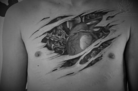 Heart Rib Tattoo