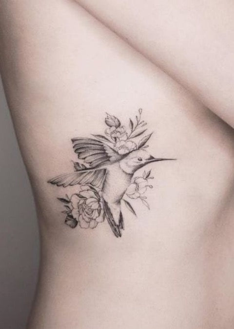 Hummingbird & Peony Tattoos