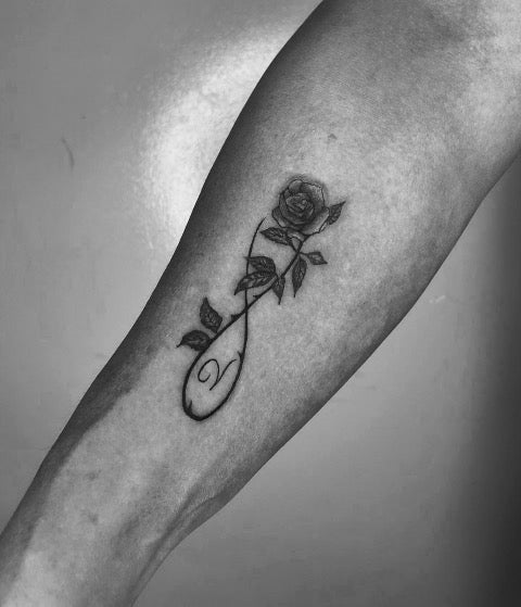 Infinity Rose Tattoo