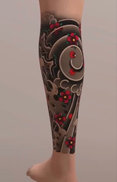 Japanese Leg Tattoo