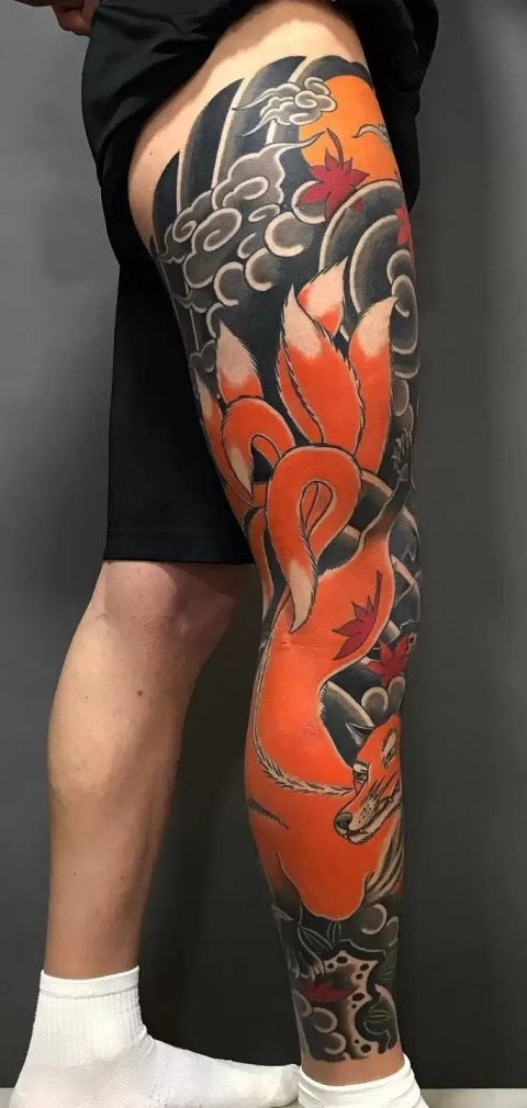 Japanese Leg Tattoo