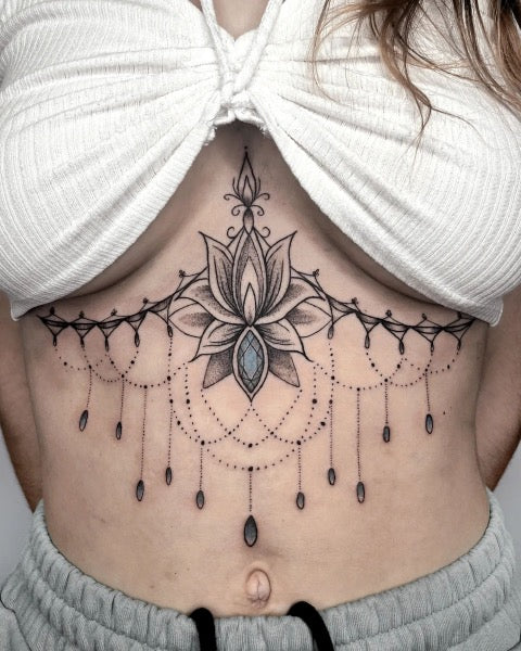 Jewel Underboob Tattoo