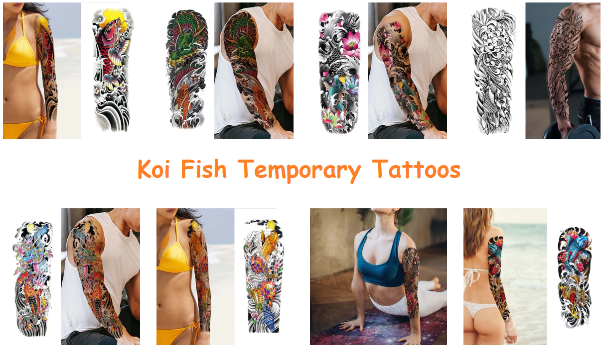 Koi Fish Temporary Tattoos