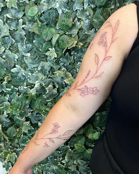 Lavender Arm Tattoo