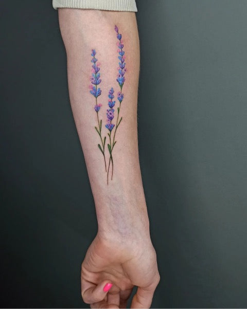 Hand Holding Flowers Temporary Tattoo (Set of 3) – Small Tattoos