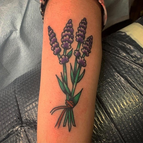 Lavender Bouquet Tattoo