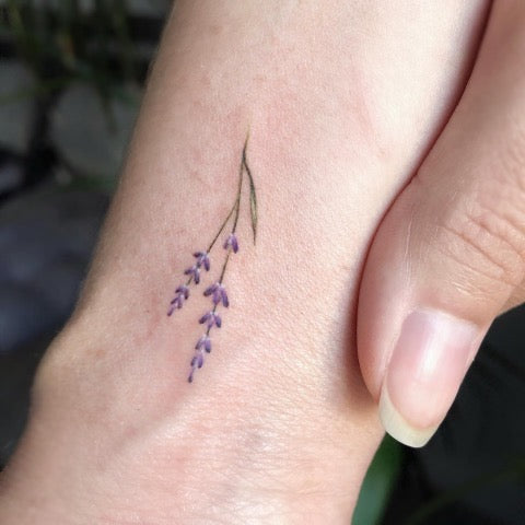 Small Lavender Tattoo