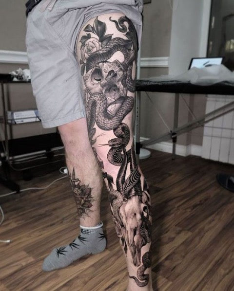 Leg Sleeve Tattoo