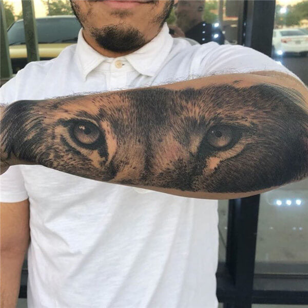 Lion Eyes Tattoo