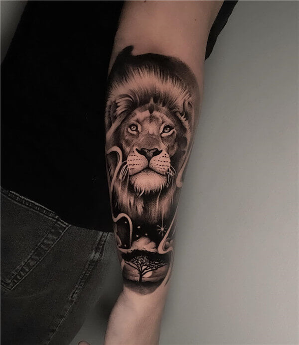 Lion Forearm Tattoo