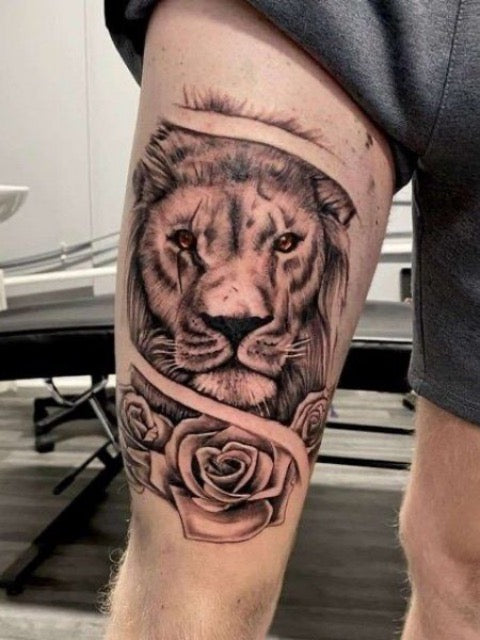 Lion Leg Tattoo