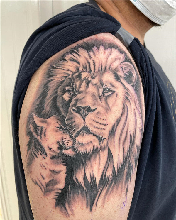 MagnumTattooSupplies on Twitter Lion and lion cub from Amy Ellis with  magnumtattoosupplies  tattoo dark art tattooartists tattooed ink  inkeeze inked realism realistictattoo artdriven worldfamousink art  artist lion liontattoo 