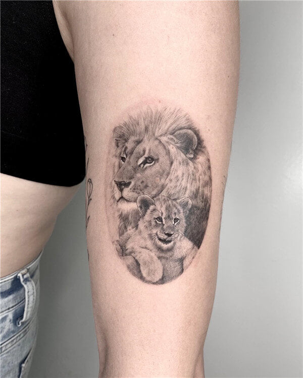 Waterproof Tiger Flower Temporary Tattoos For Women Men Adult Kids Lion  Forest Wolf Tattoo Sticker Black Fake Compass Tatto Back - AliExpress