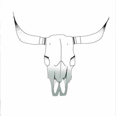 simple bull skull tattoo