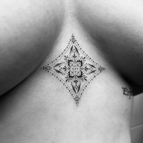 Mandala Underboob Tattoo