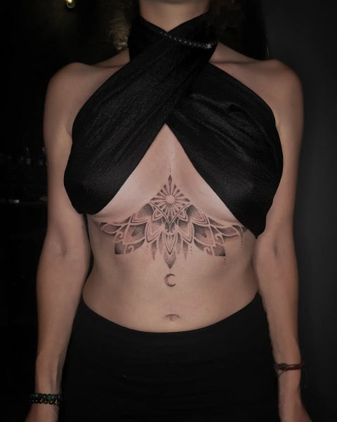 Mandala Underboob Tattoo