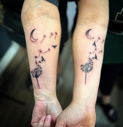 Matching Dandelion Tattoos