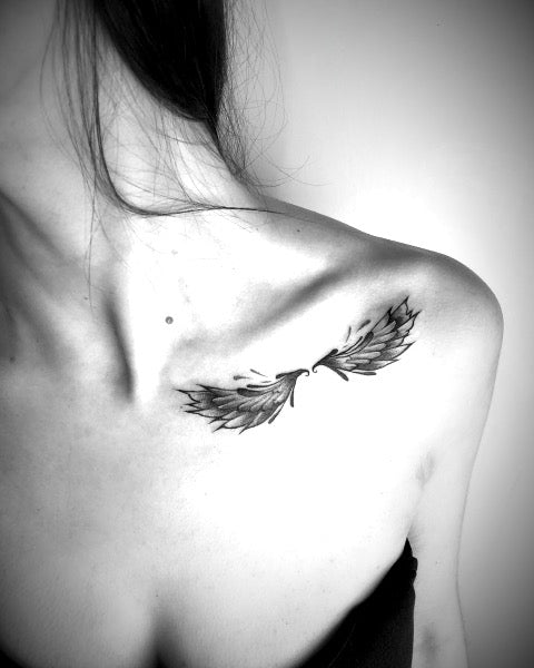 Meaningful Inspirational Collar Bone Tattoos