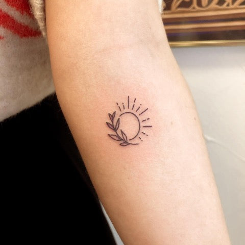 Minimalist Matching Sun And Moon Temporary Tattoo Set of 33  Small  Tattoos