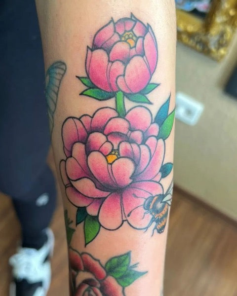 Pink Peony Tattoo