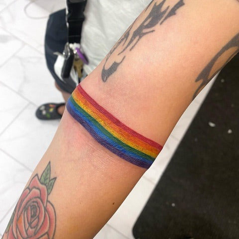 Rainbow Armband Tattoo