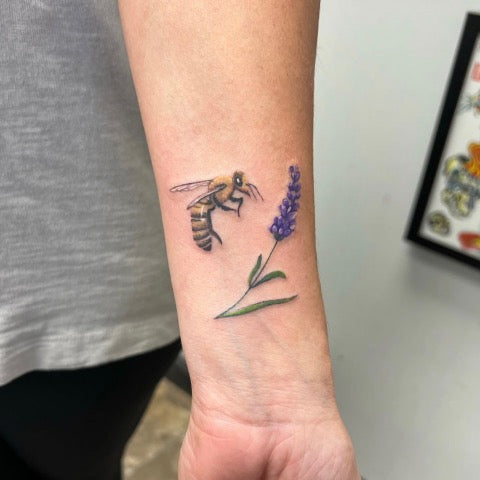 Realism lavender tattoo