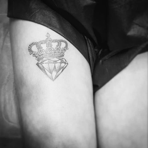 Realistic Diamond Tattoo