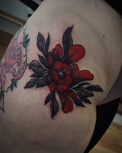 Red Peony Tattoo