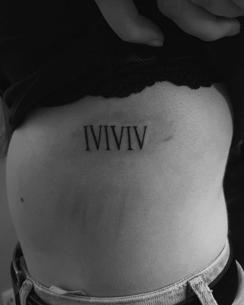 Roman Numeral 444 Tattoo