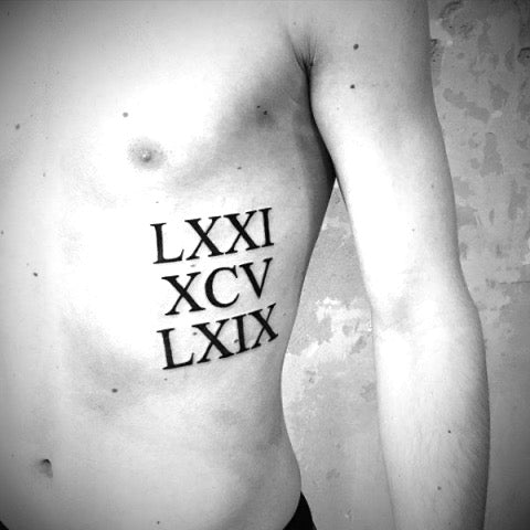 Roman Numerals Tattoo