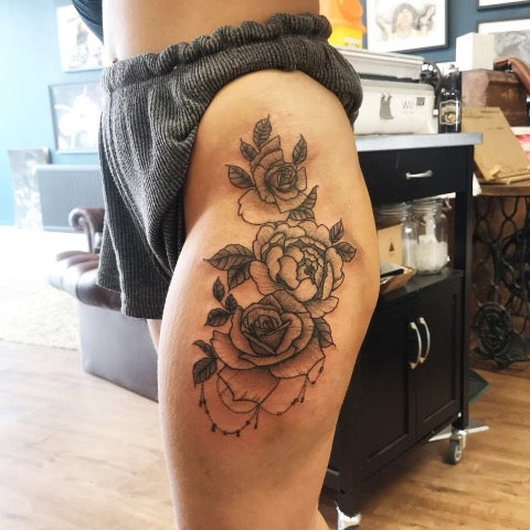 Rose & Peony Tattoo