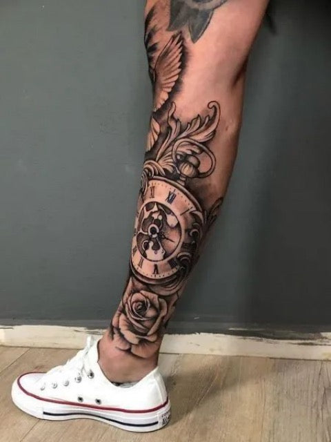 83 Incredible Shin Tattoos for Men [2024 Inspiration Guide] | Shin tattoo,  Tattoos, Tattoos for guys