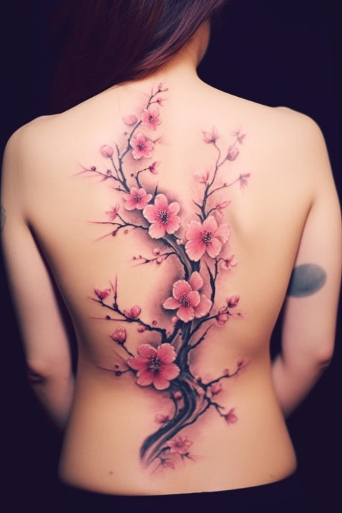Samurai Cherry Blossom Tattoo