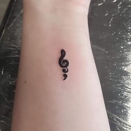Semicolon Music Tattoo