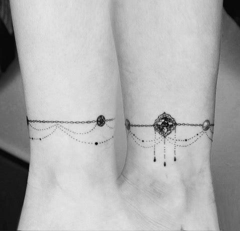 Beautiful ankle bracelet tattoo by  Karma Tattoo Studio  Facebook