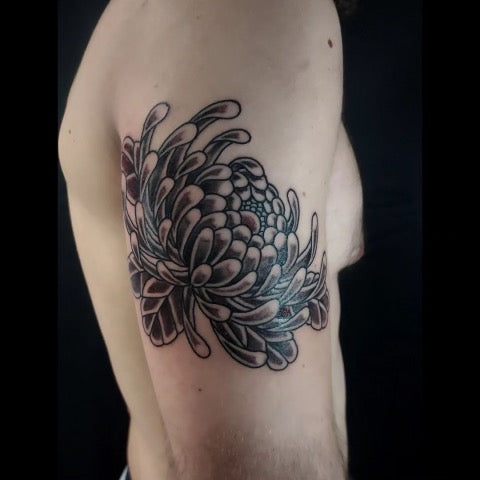 Simple Chrysanthemum Tattoo